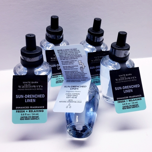 Bath & Body Works SUN-DRENCHED LINEN Wallflowers Fragrance Refill (5 pack) - Picture 2 of 4